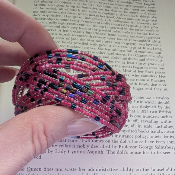 Pink and Blue Multi-Strand Beaded Bracelet - Picture 5 of 11